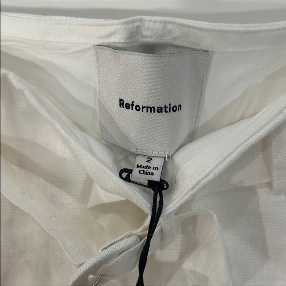 NWT • Reformation Rory white linen skirt - Picture 4 of 11